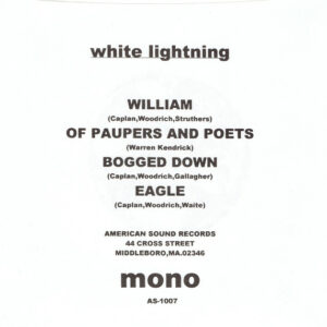 White Lightning / Eagle EP (7" Vinyl)