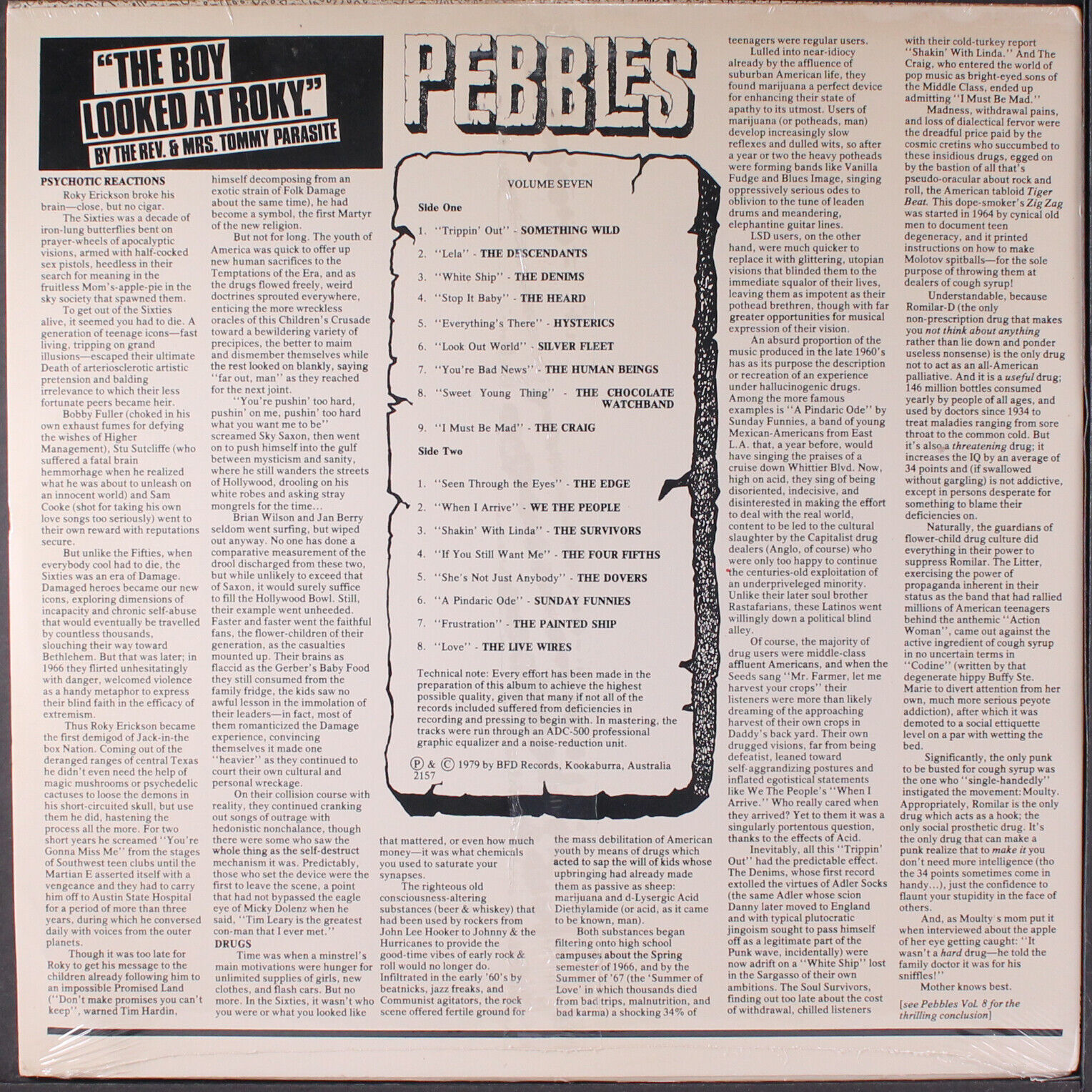 Various ‎/ Pebbles Vol. 7 : Original Artyfacts From The First Punk Era (Vinyl LP)