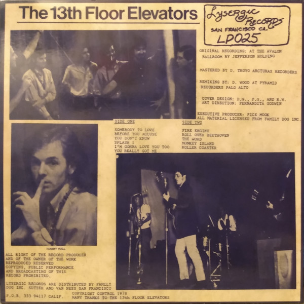 13th Floor Elevators / Live At The Avalon Ballroom (Sept. 2, 1966) (Vinyl LP)