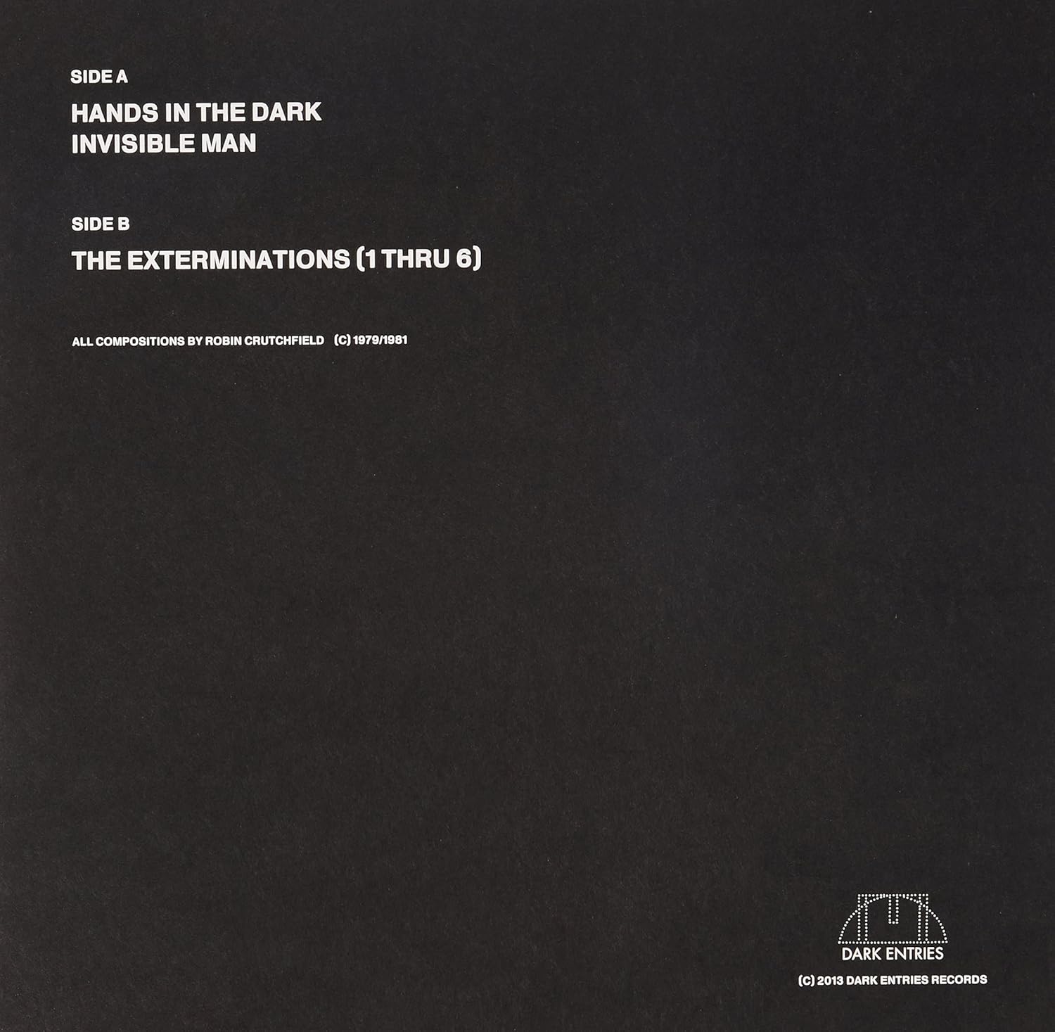 Dark Day / Hands In The Dark (12" Vinyl EP)
