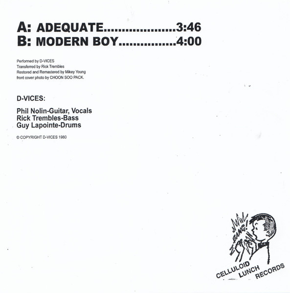 The D-Vices – Adequate/Modern Boy (7" Vinyl)