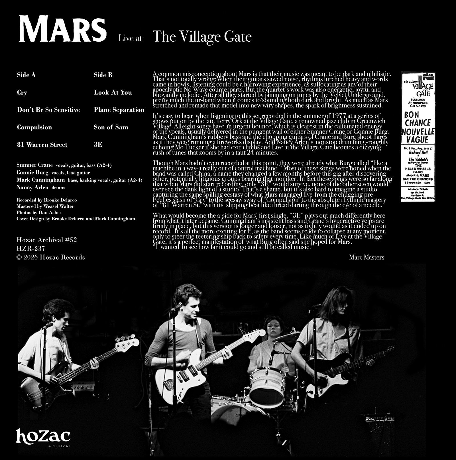 Mars / Live at The Village Gate (Vinyl LP)