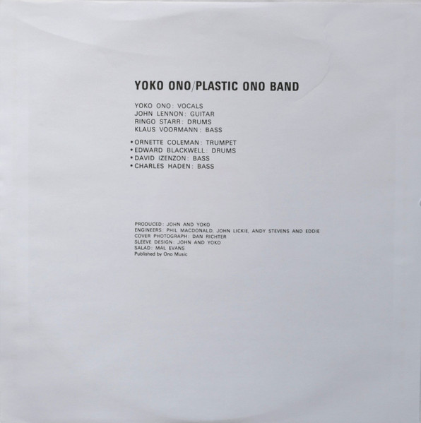 Yoko Ono / Plastic Ono Band – Plastic Ono Band (Vinyl LP)