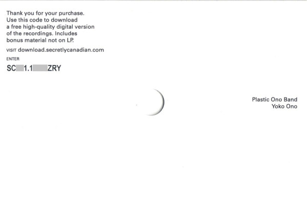 Yoko Ono / Plastic Ono Band – Plastic Ono Band (Vinyl LP)