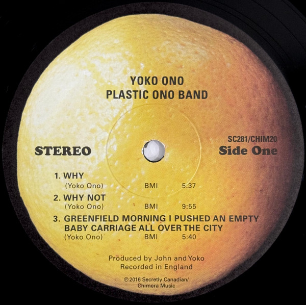 Yoko Ono / Plastic Ono Band – Plastic Ono Band (Vinyl LP)